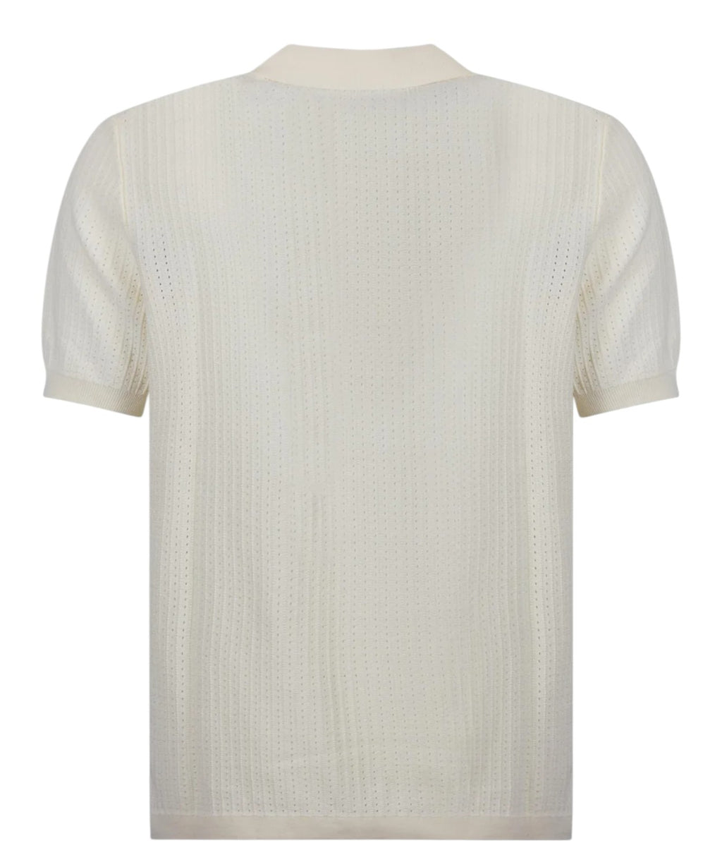 Men's Perforated Cotton Polo Shirt by MC2 Saint Barth