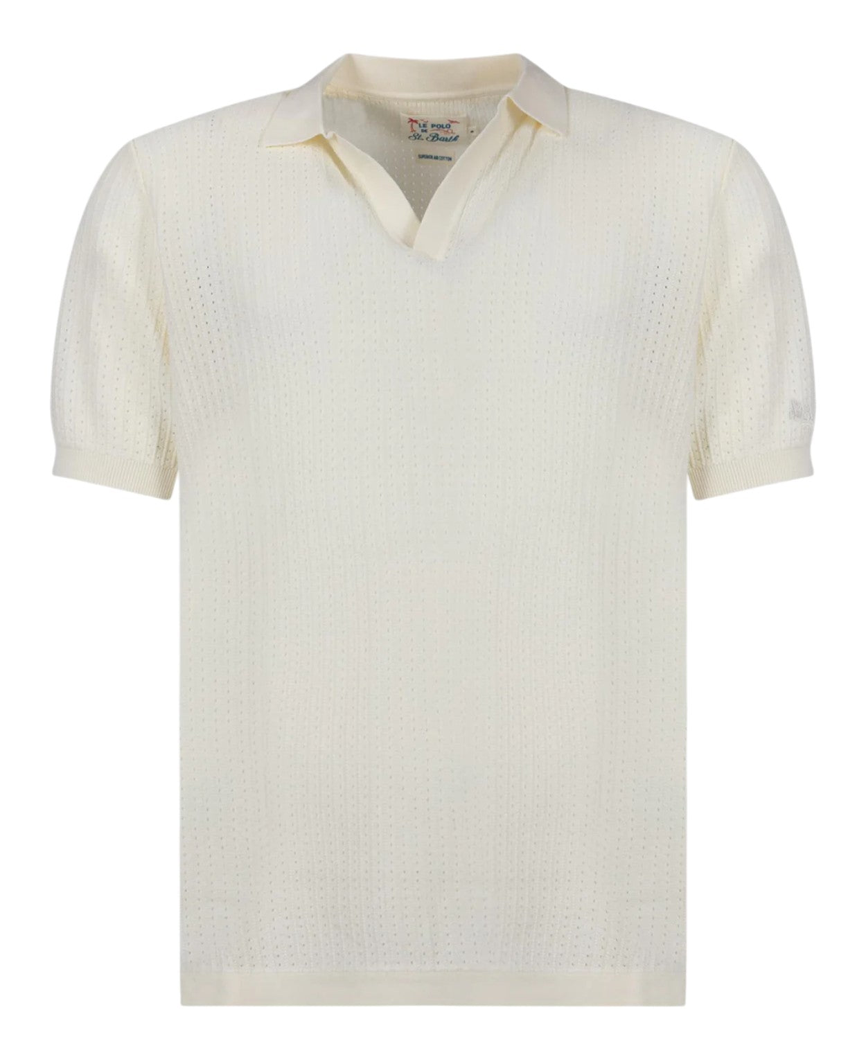 Men's Perforated Cotton Polo Shirt by MC2 Saint Barth