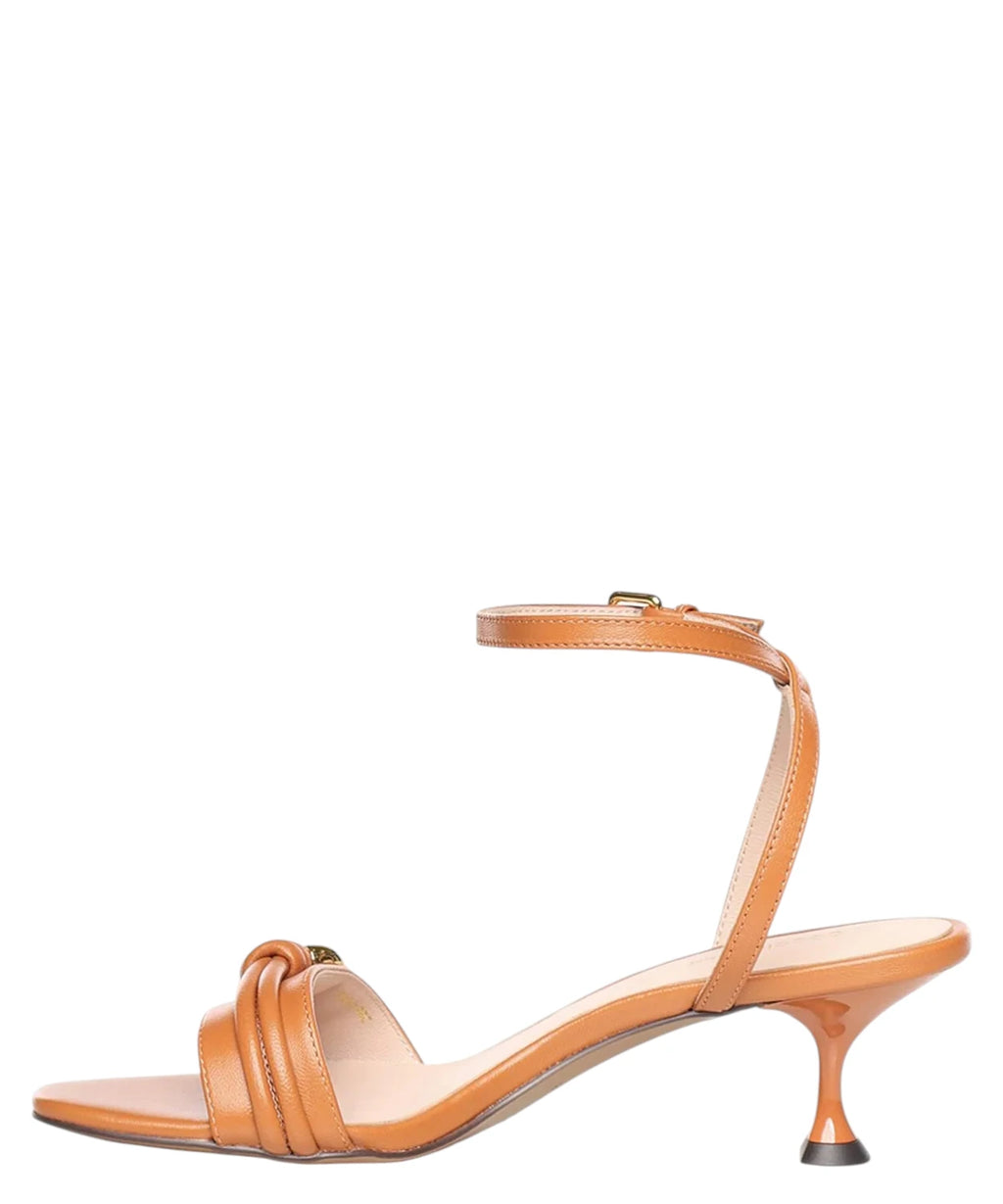Coccinelle Finn Leather Sandals - 60 mm Heel and Strap