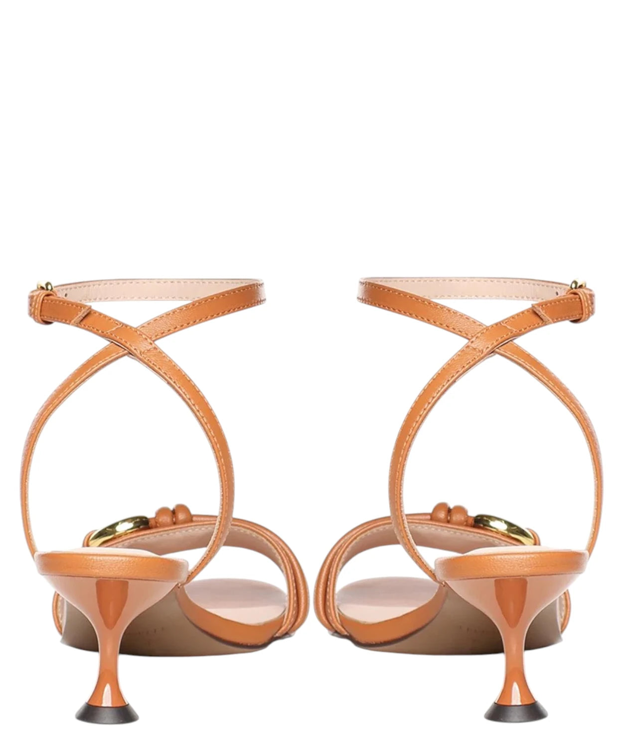 Coccinelle Finn Leather Sandals - 60 mm Heel and Strap