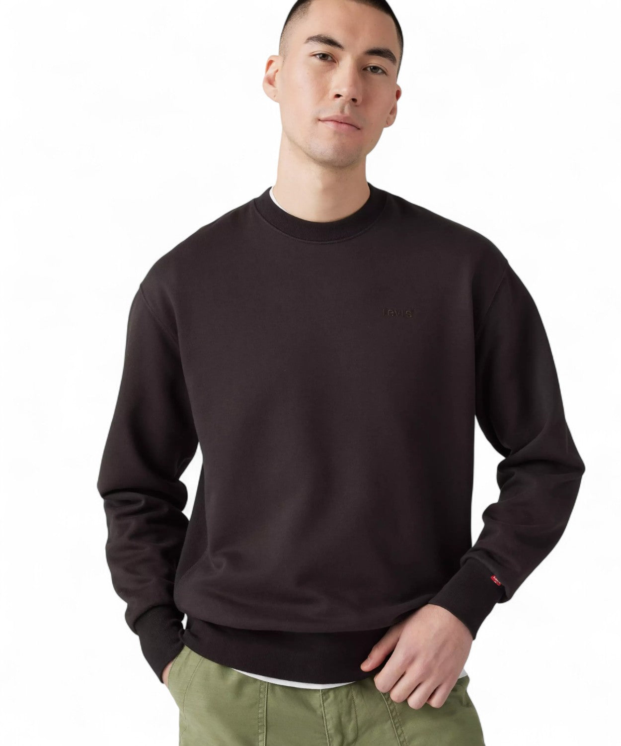 Felpa Girocollo Authentic in cotone e pile-LEVI'S-Felpe-Vittorio Citro Boutique