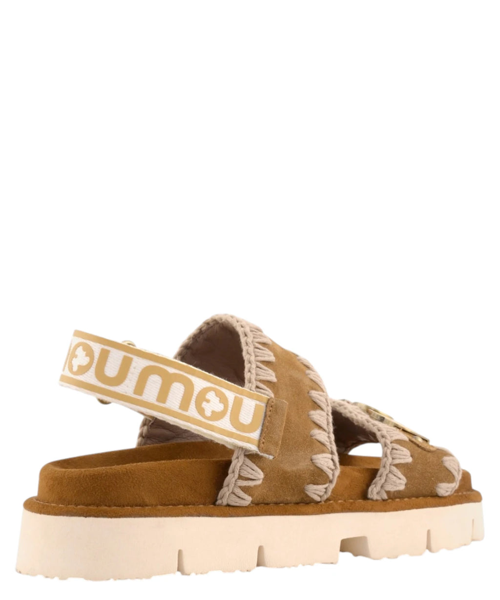 Mou Bio Sandals with Strap and Metallic Logo