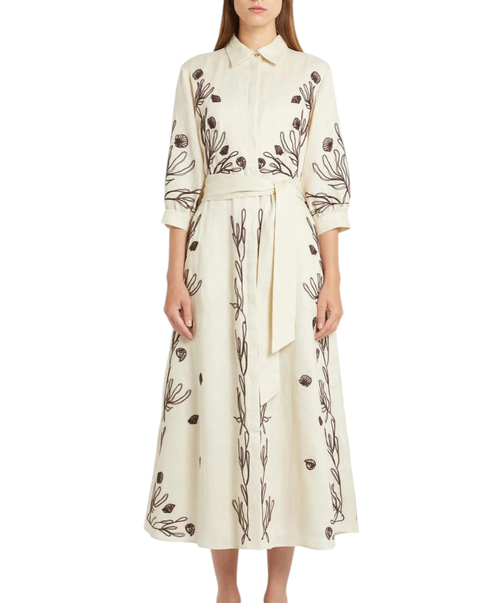 Marella BANDA Chemisier Dress with Embroidery