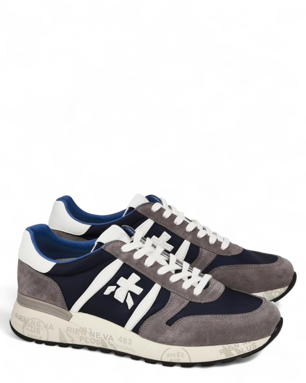 Sneakers Lander 7203 invernali da uomo, doppia scarpa vista frontale, mix di materiali tecnici per un look casual e confortevole.