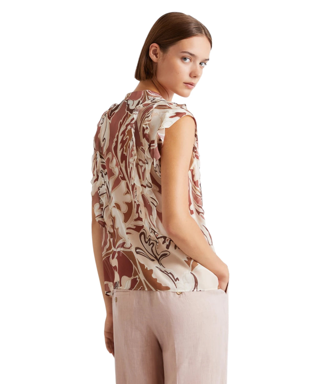 Marella UGOLA Georgette Top with Ruffles