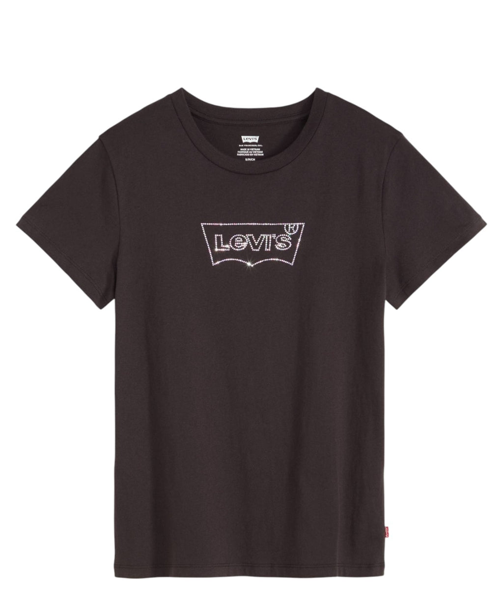 Camiseta Levi's de algodón con logo de strass
