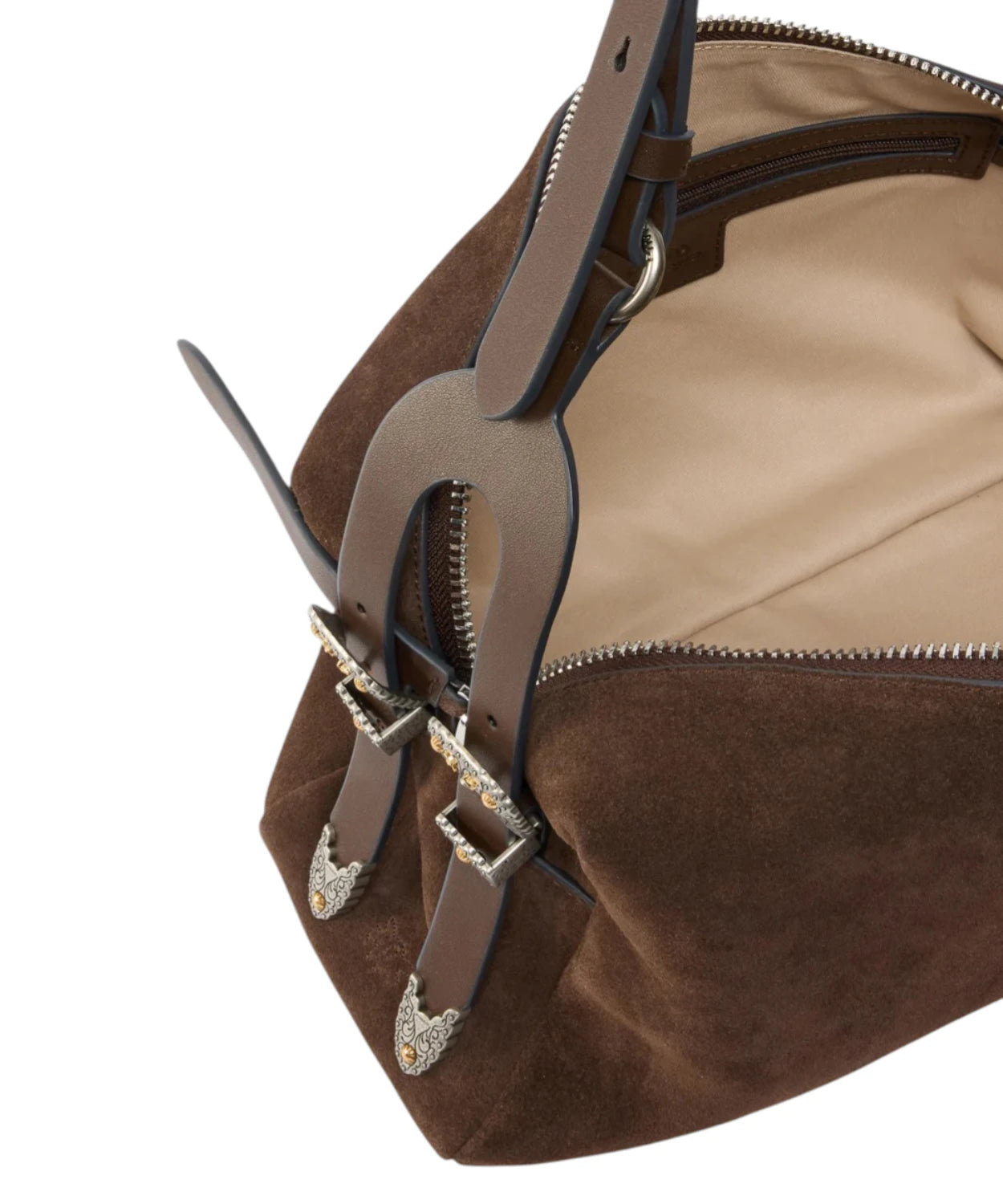 Pinko Keeper Bag Media in Suede con Love Birds