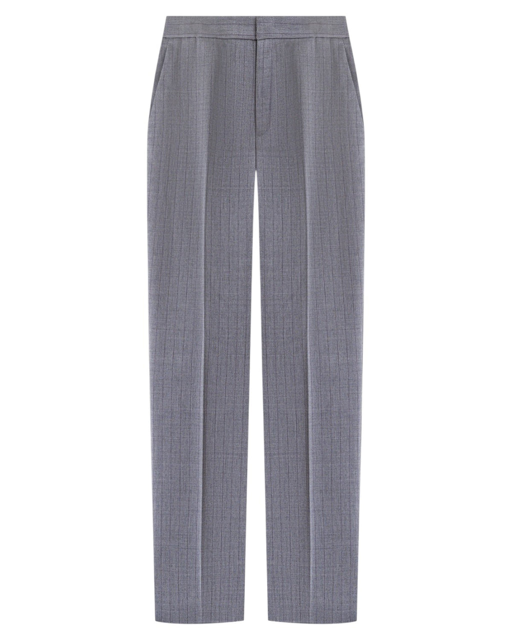 Pantaloni in Lana Grigia con Motivo gessato-Twinset-Pantaloni-Vittorio Citro Boutique