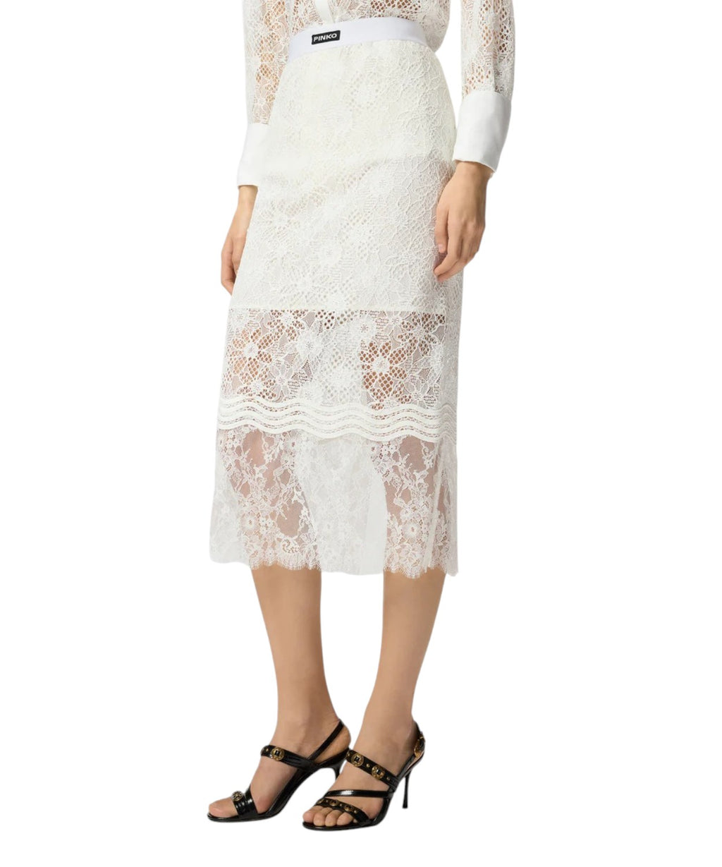 Pinko Harmonie Lace Midi Skirt