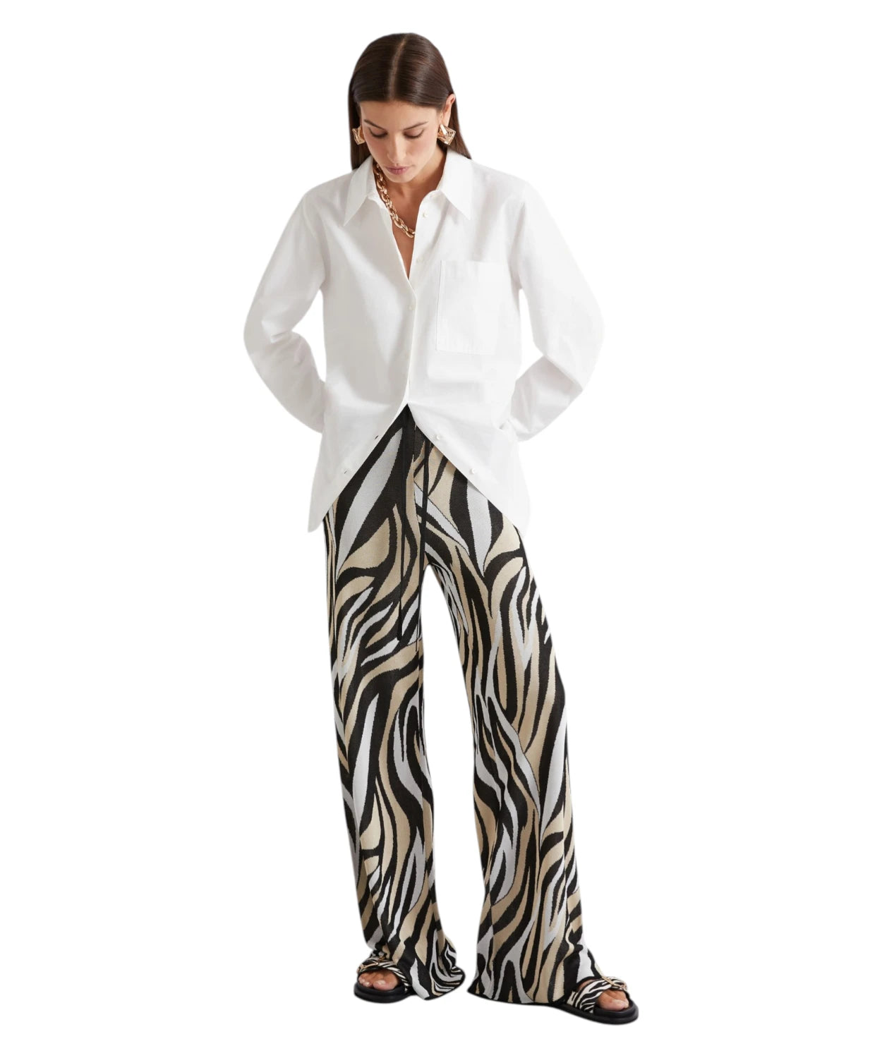 Pantaloni Marella NEMBI in Viscosa Jacquard