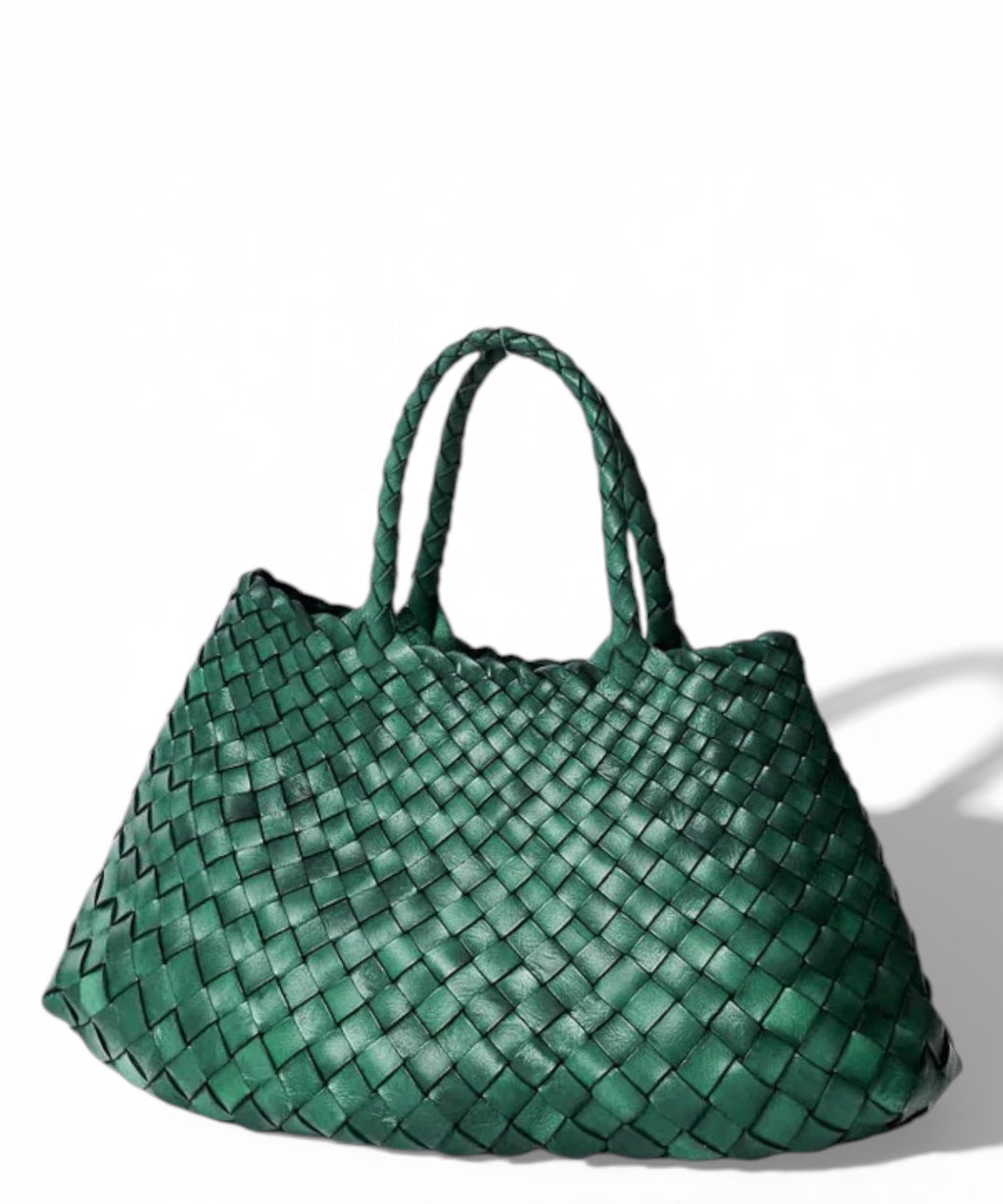 Dragon Santa Croce Small woven leather bag