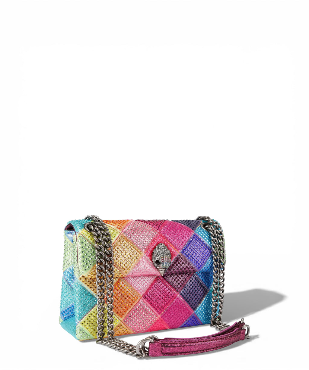 Kurt Geiger Kensington Multicolor Fabric Bag with Crystals