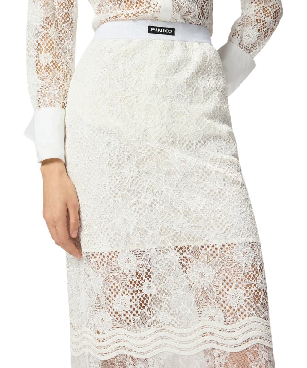 Pinko Harmonie Lace Midi Skirt