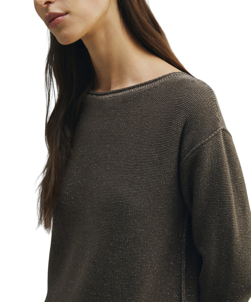 Marella VASTO Cotton and Lurex Sweater