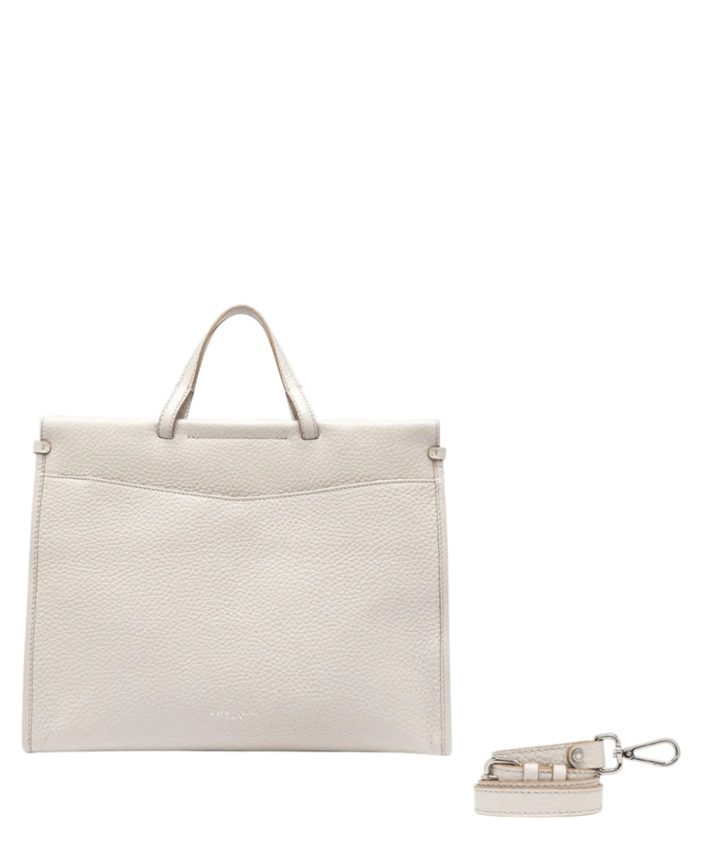 Lavinia Gianni Chiarini Maxi Grain Leather PC Bag with Shoulder Strap