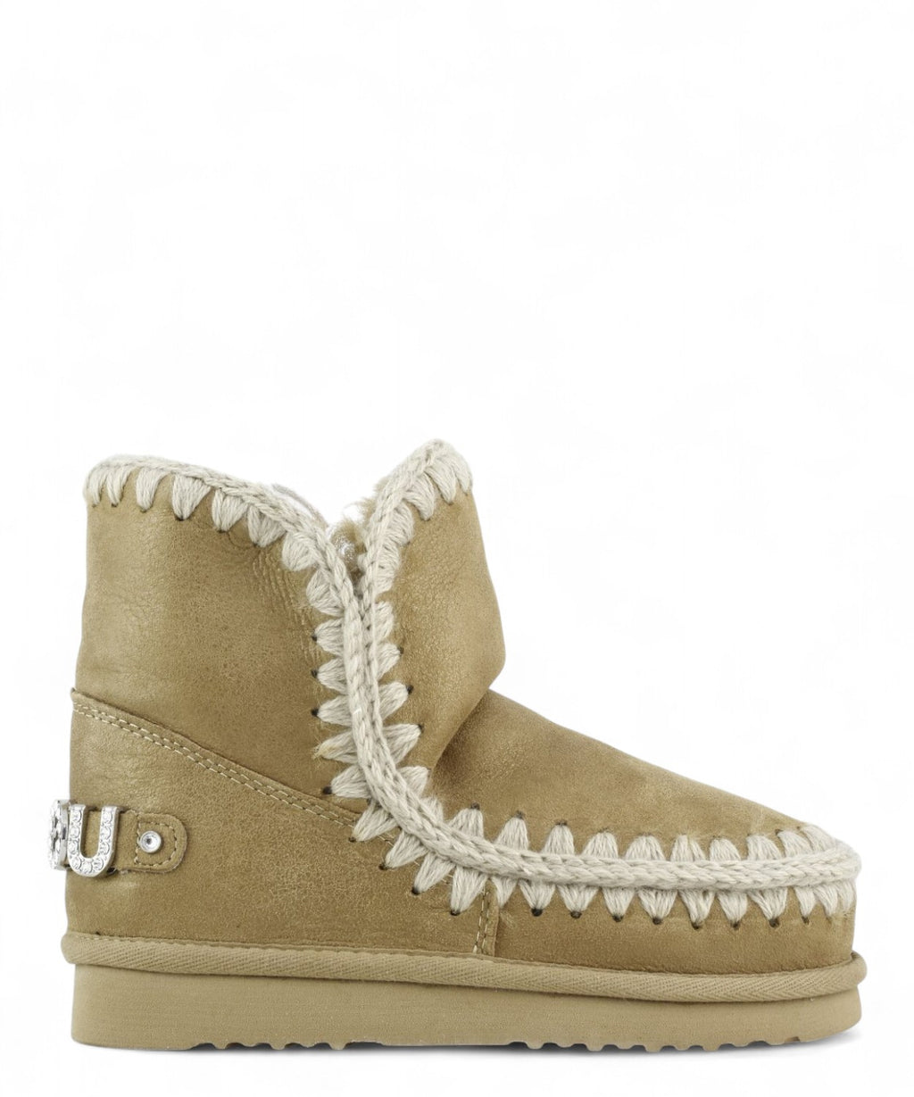 Eskimo 18 con Logo in Strass in Montone Double-Face