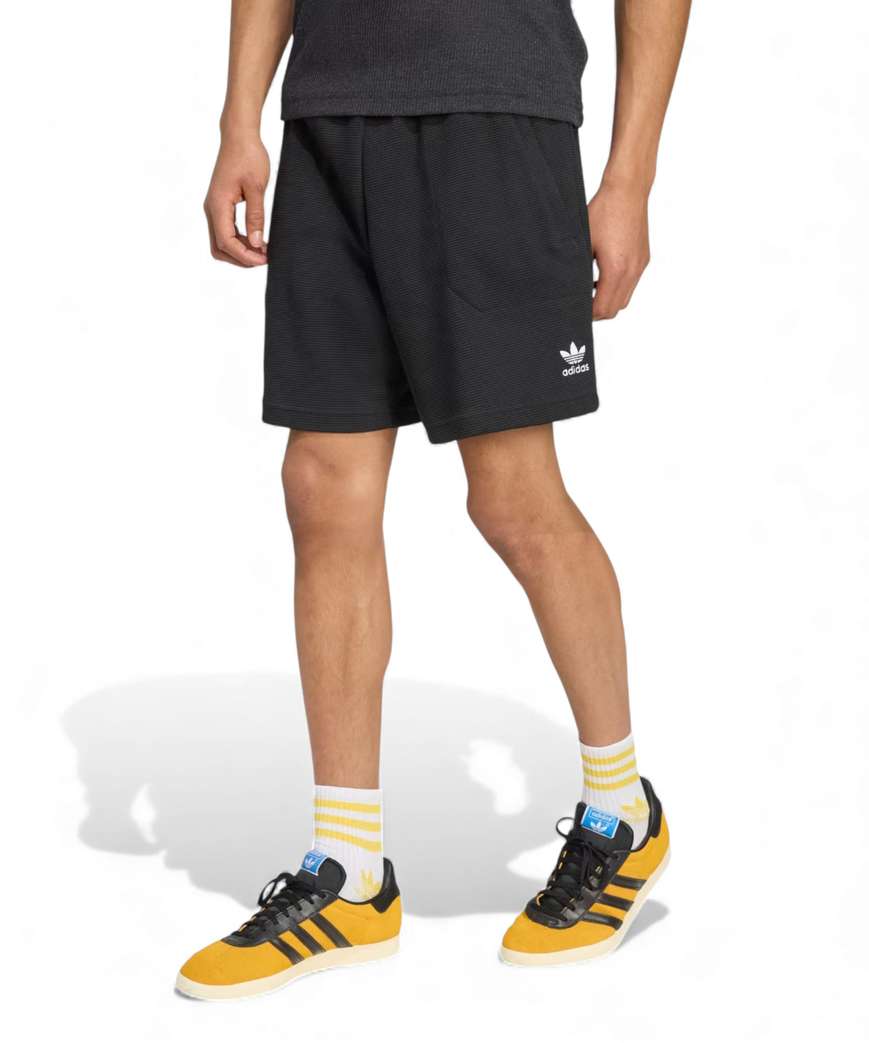 Shorts adidas Essentials Trefoil Waffle in Cotone e Poliestere