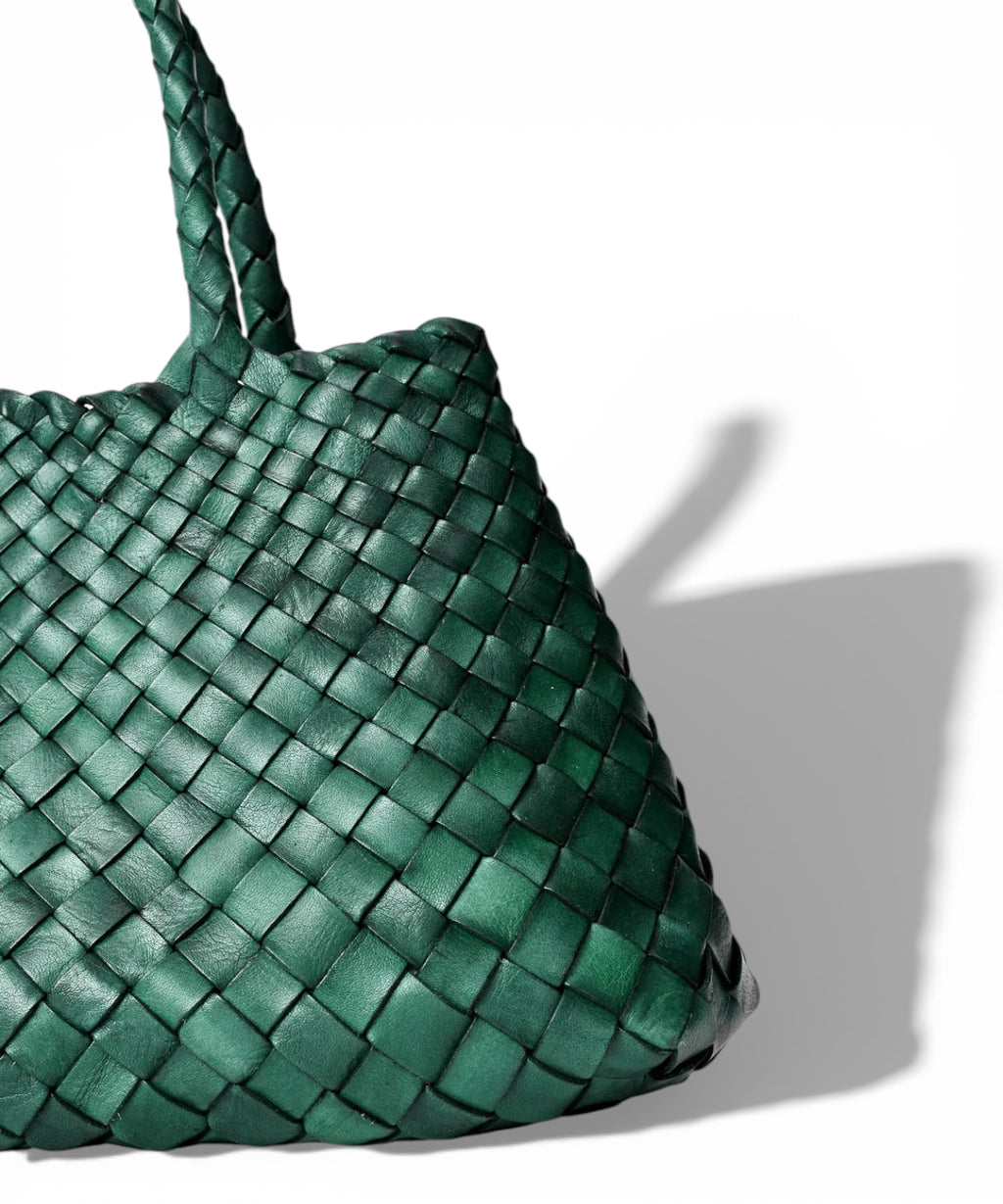 Dragon Santa Croce Small woven leather bag