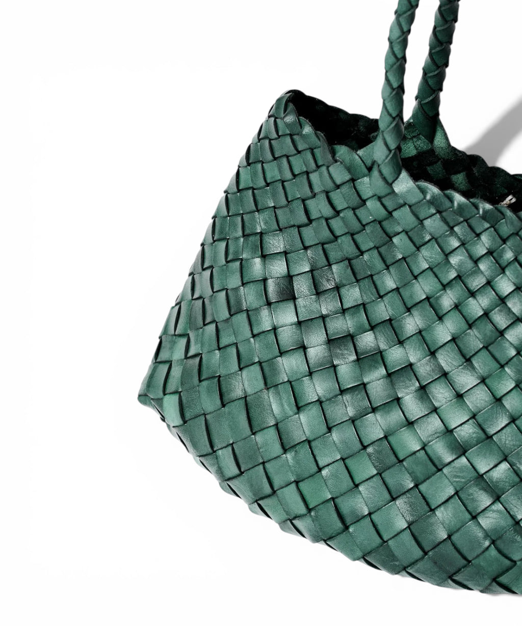 Dragon Santa Croce Small woven leather bag
