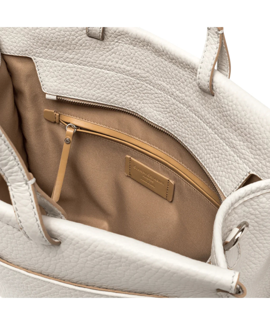 Lavinia Gianni Chiarini Maxi Grain Leather PC Bag with Shoulder Strap