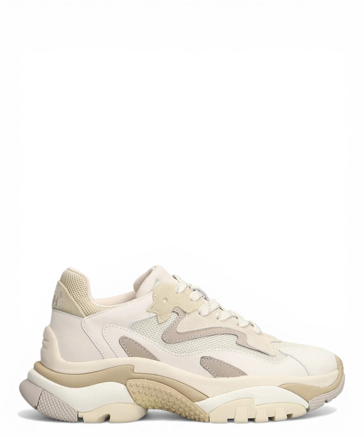 Chunky Ash Addict Sneakers in Leather and Technical Fabric