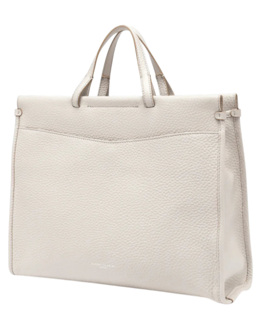 Lavinia Gianni Chiarini Maxi Grain Leather PC Bag with Shoulder Strap