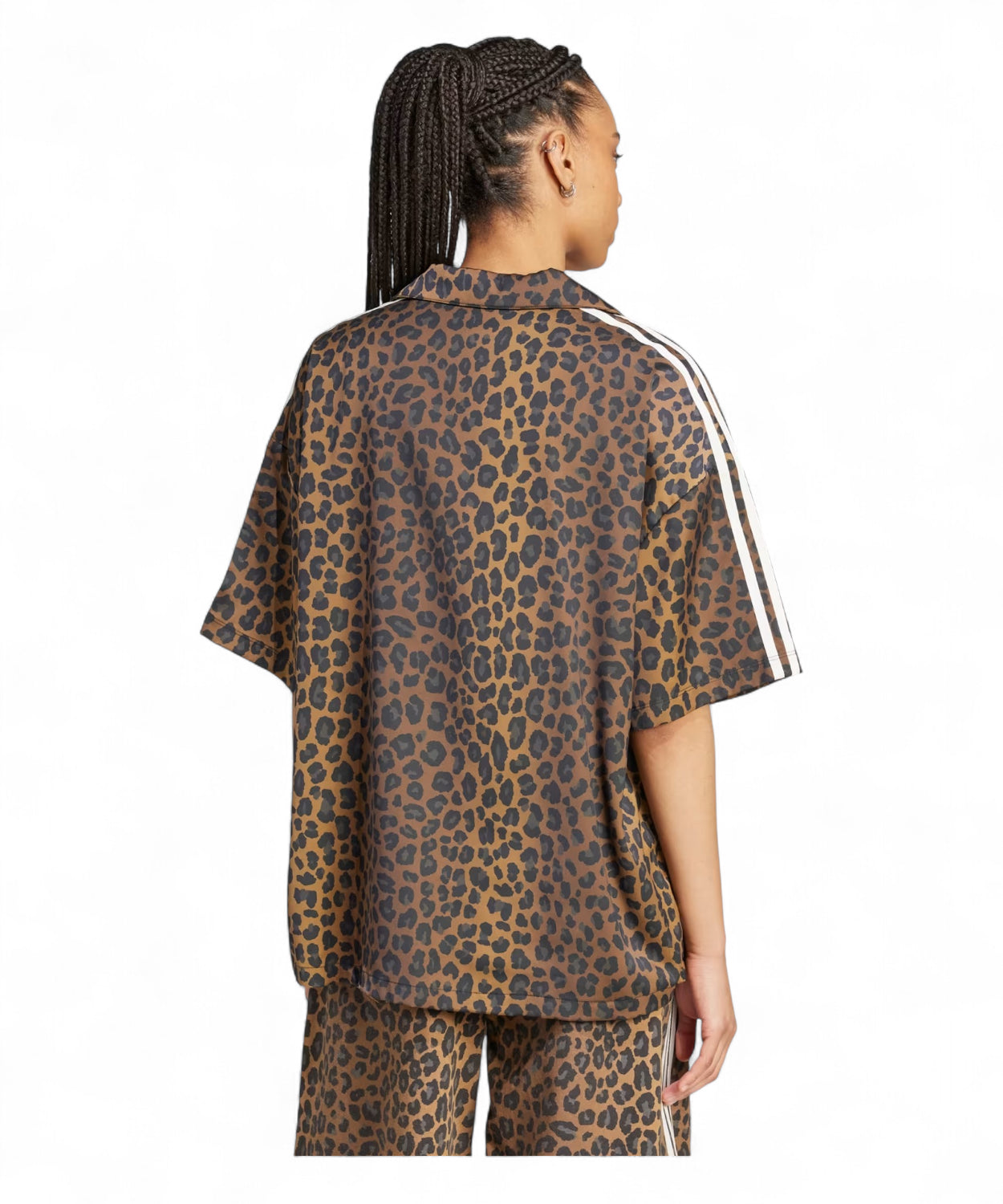 Camicia adidas Originals in Satin Leopardata