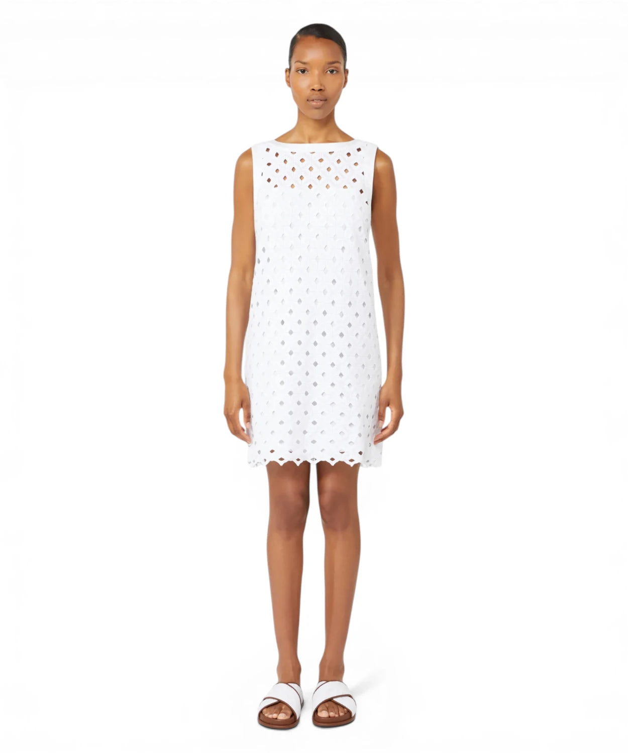 Max Mara Abito Corto Beachwear in Jersey Macramé