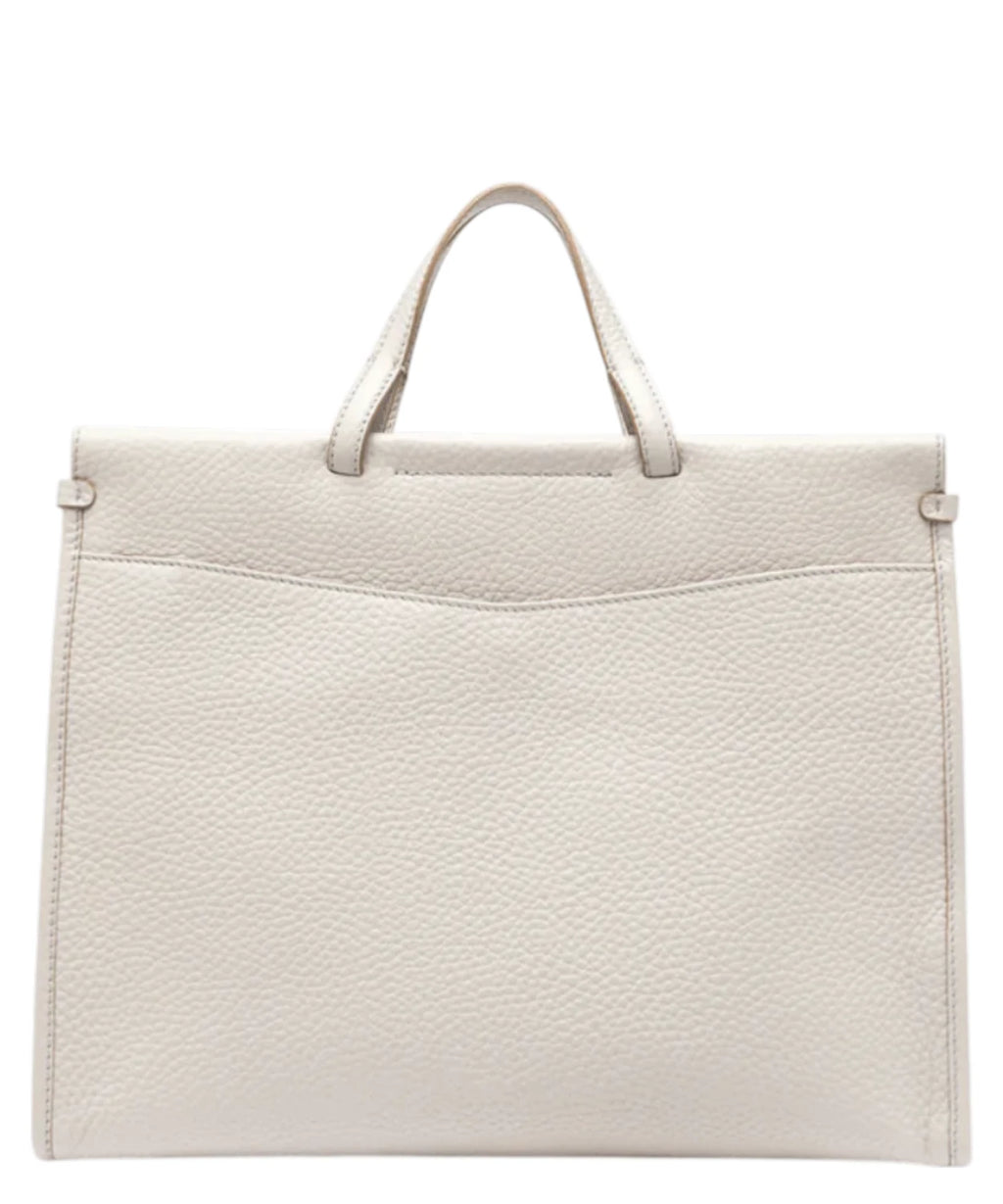 Lavinia Gianni Chiarini Maxi Grain Leather PC Bag with Shoulder Strap