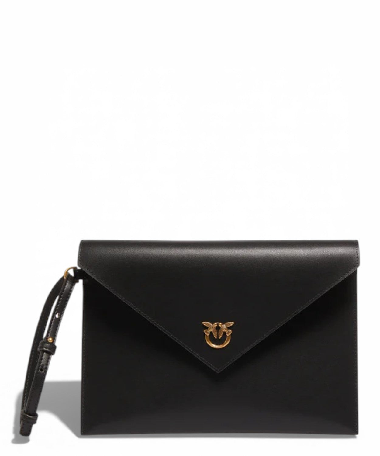 PINKO pochette a mano in pelle con logo e tracolla rimovibile