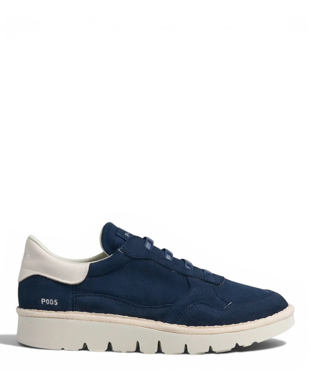 Men's Slip-On P005 Night Blue Suede Sneakers