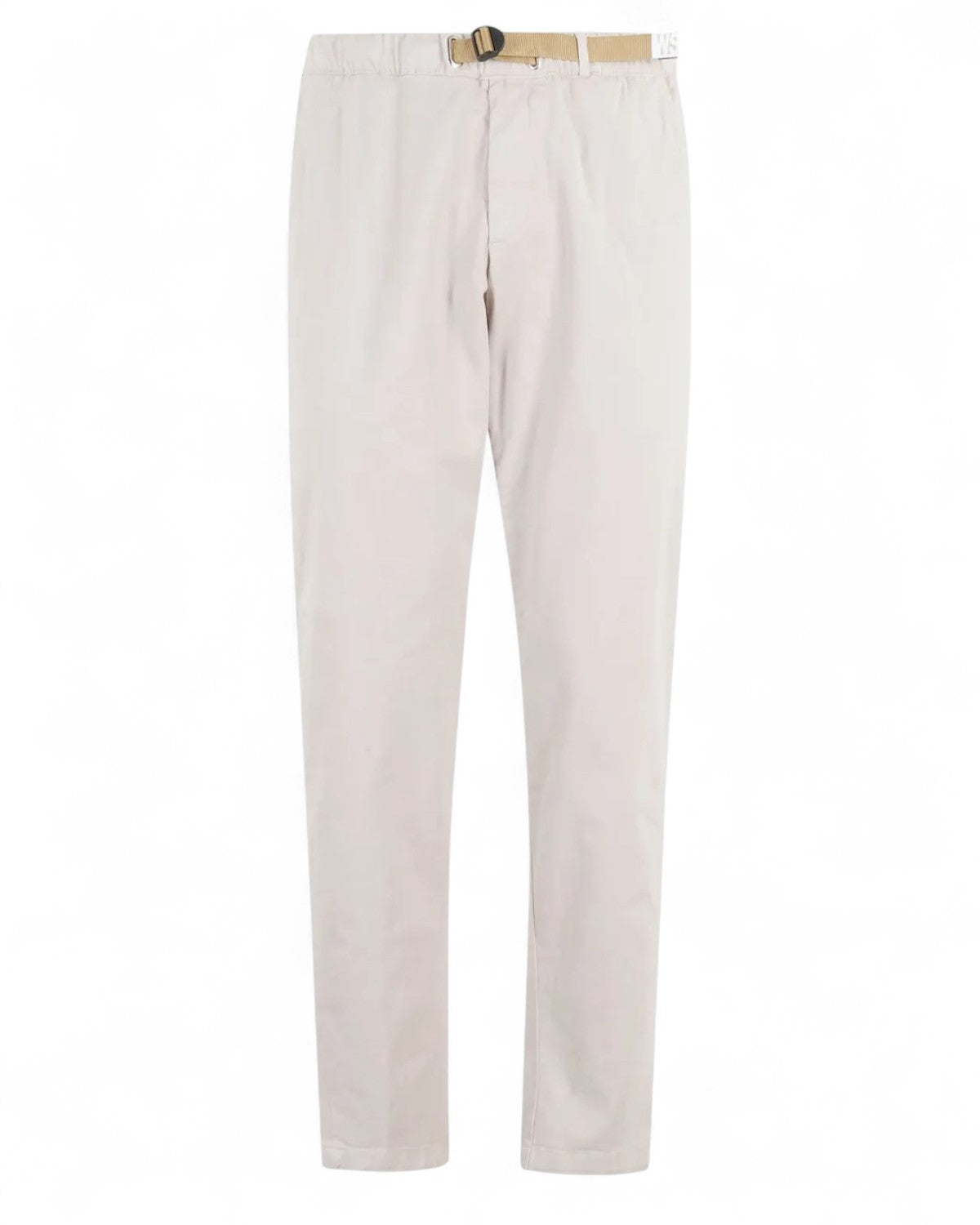 Pantaloni con vita elasticizzata e chiusura con fibbia-WHITE SAND-Pantaloni-Vittorio Citro Boutique