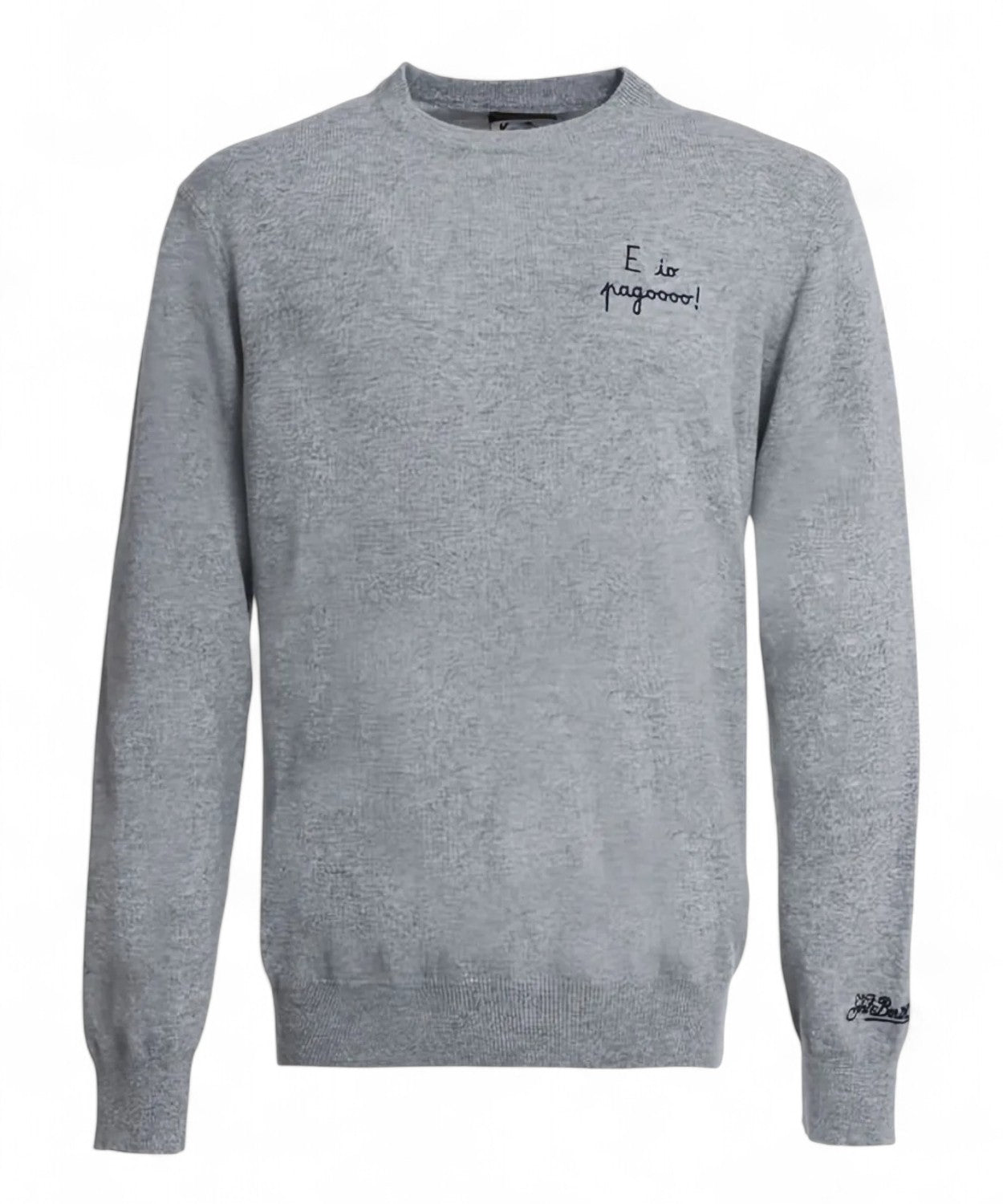 Maglione Heron Light con ricamo "E io pagoo..."-Mc2 Saint Barth-Maglieria-Vittorio Citro Boutique