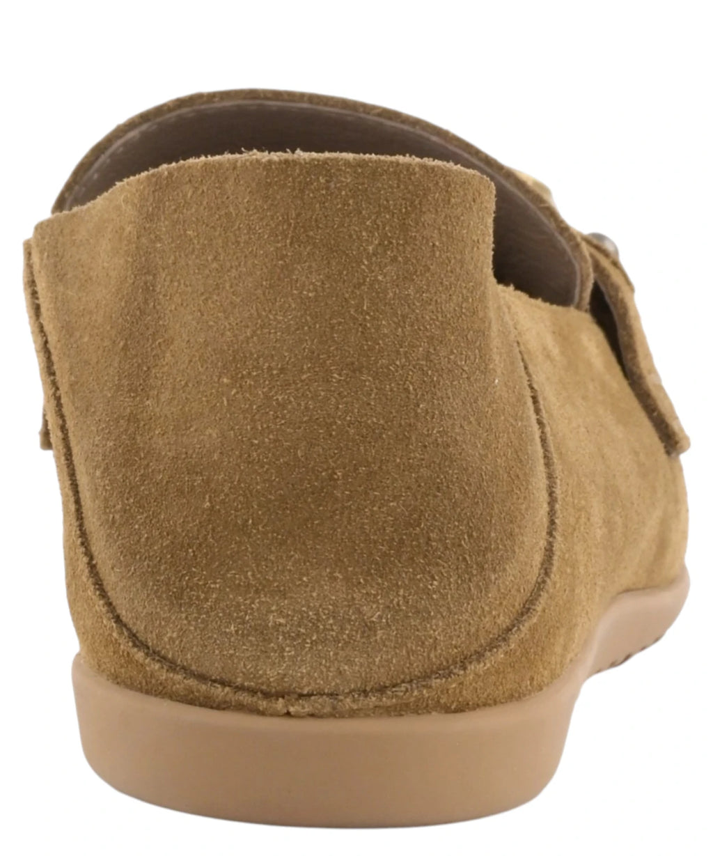 Mou suede ballerinas with metallic logo