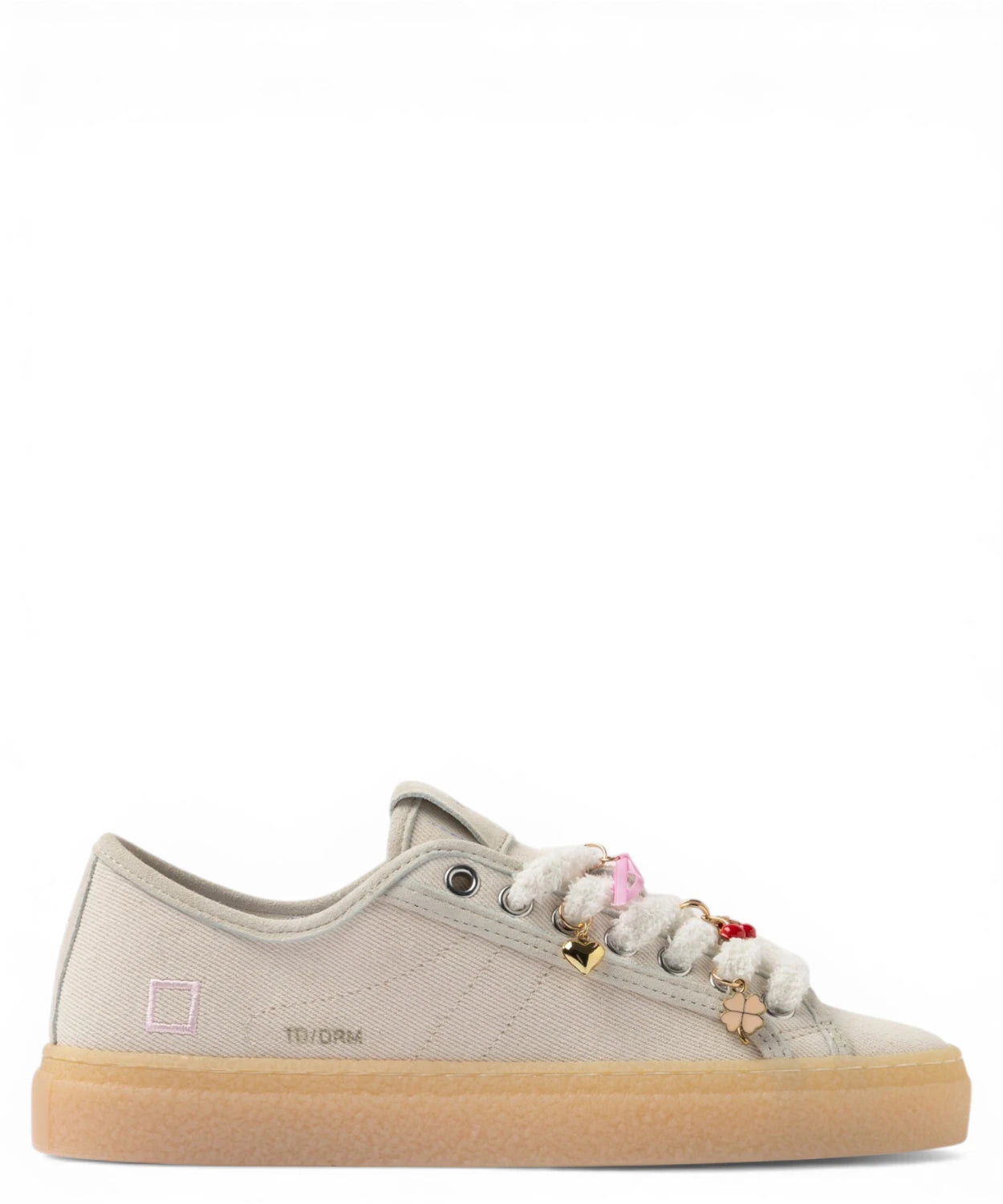 Sneakers D.A.T.E. Tender Dream Ivory con Lacci Charms