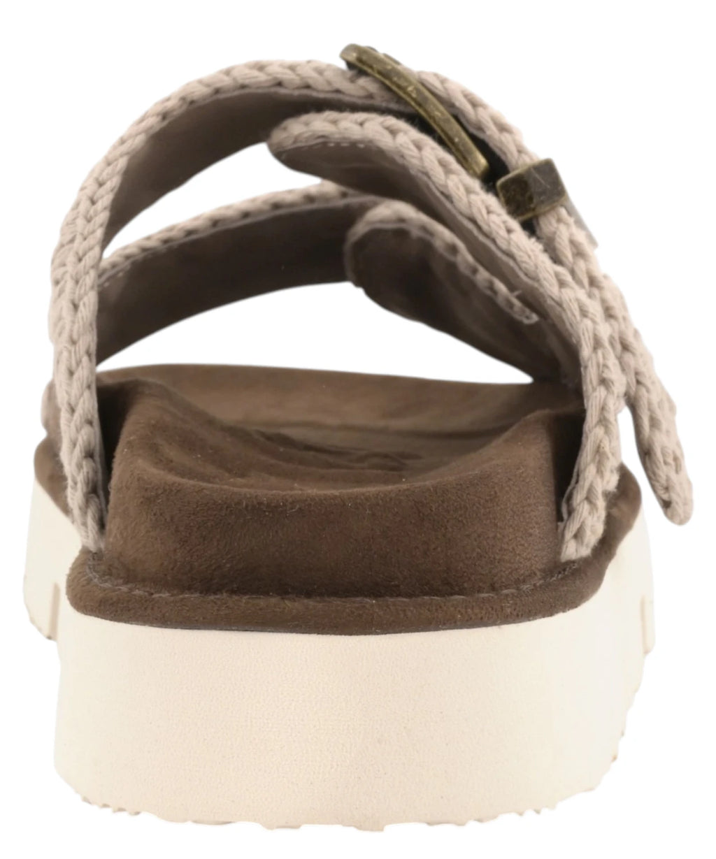 Bio Sandals Two Buckle Mou in Suede