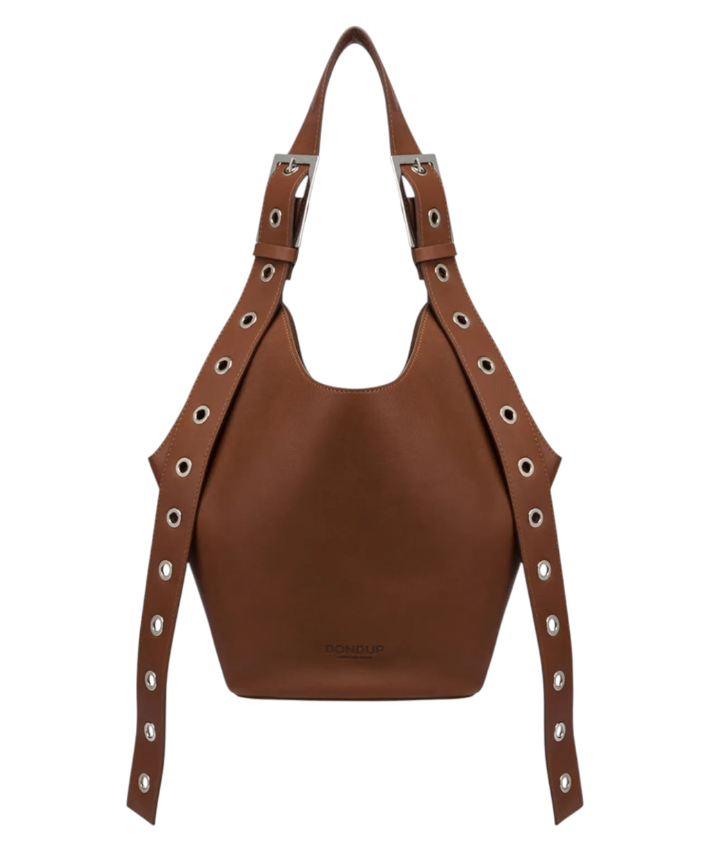 Dondup Small Leather Hobo Shoulder Bag