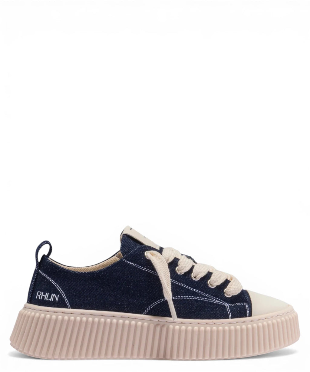 RHUN 2020 Denim Sneakers with Beige Rubber Sole