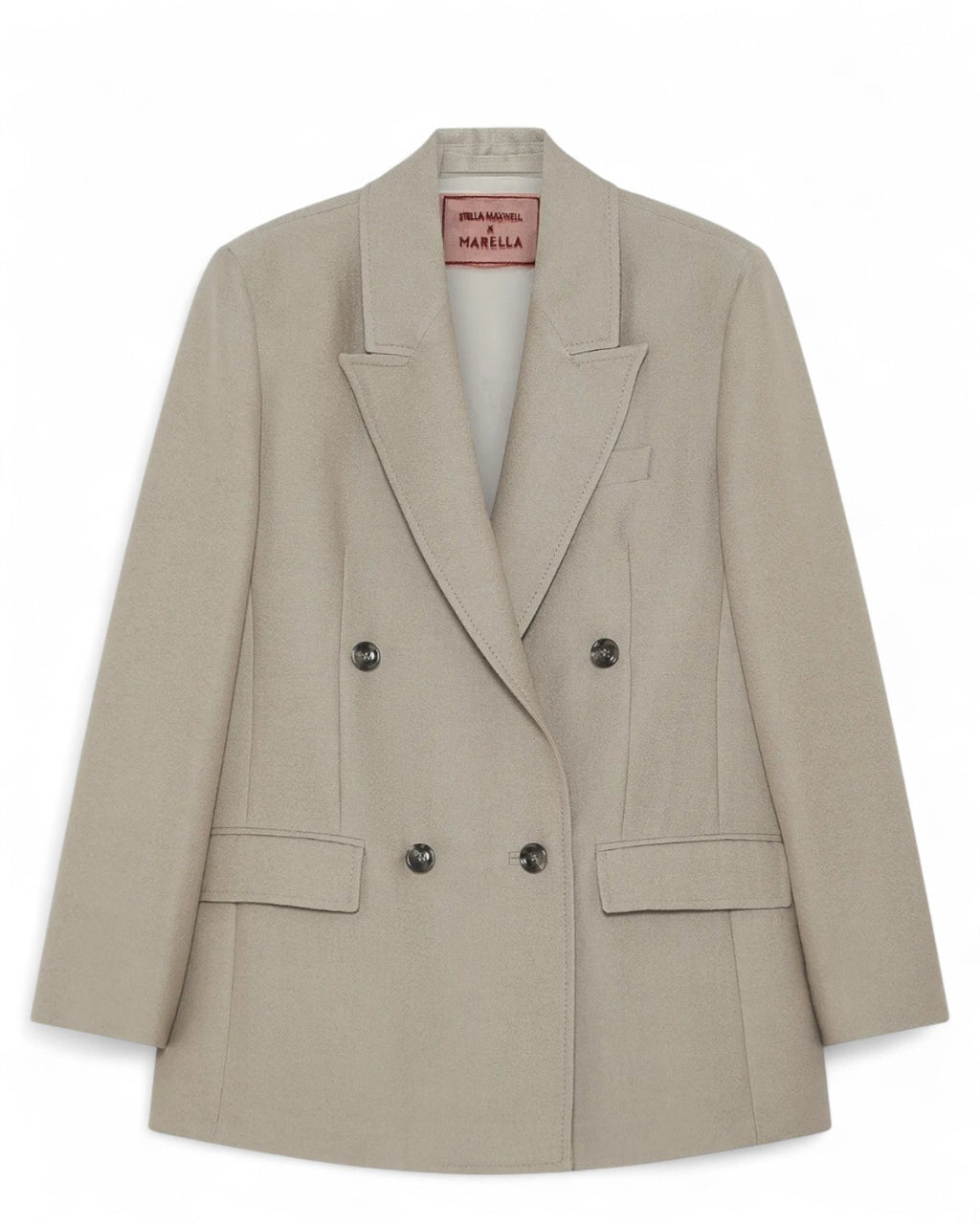 Blazer oversize destrutturato in sablé con rever a lancia-Marella-Giacche-Vittorio Citro Boutique
