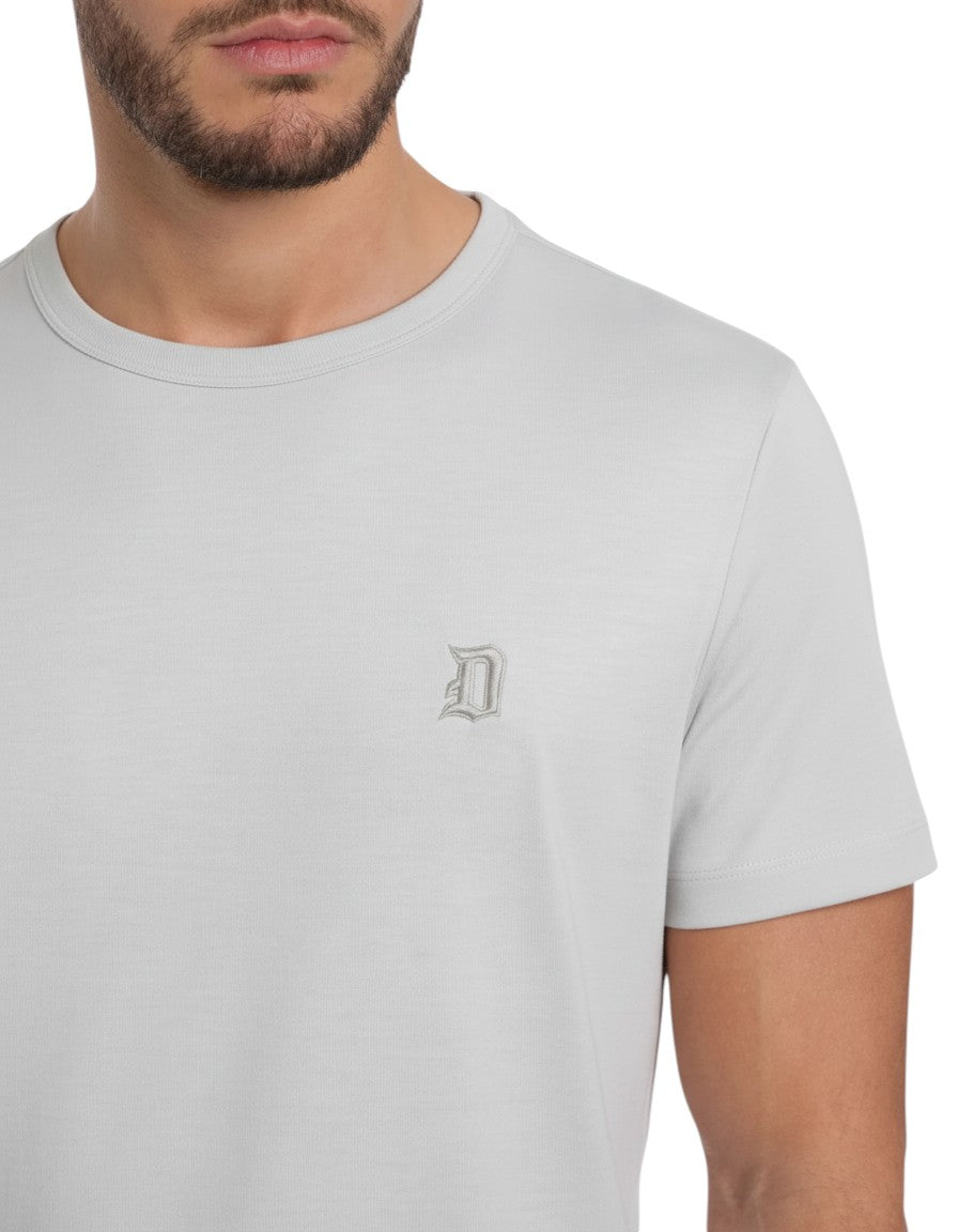 T-shirt girocollo cotone Dondup con logo ricamato