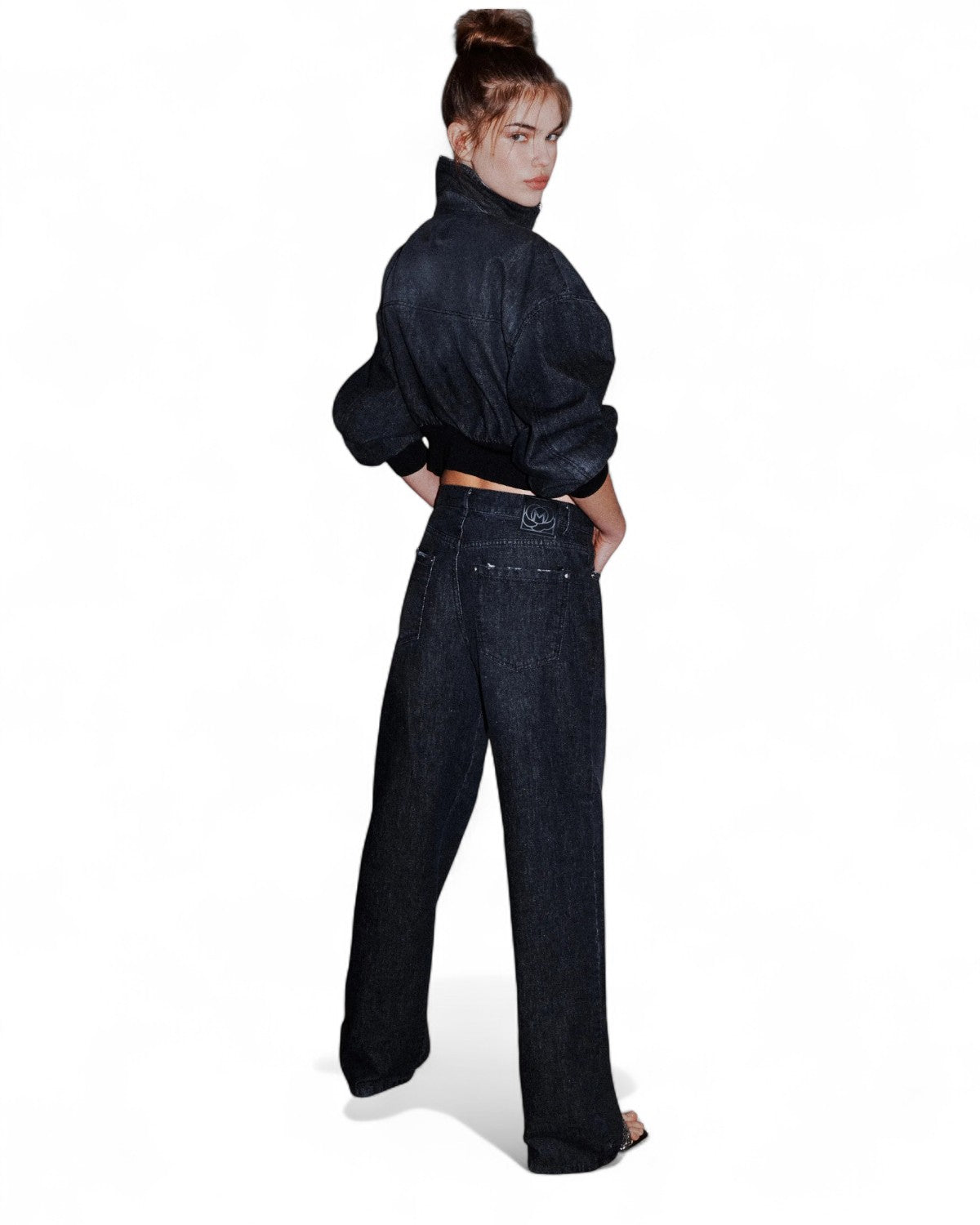 Bomber crop in denim con maxi tasche-Marella-Giacche-Vittorio Citro Boutique