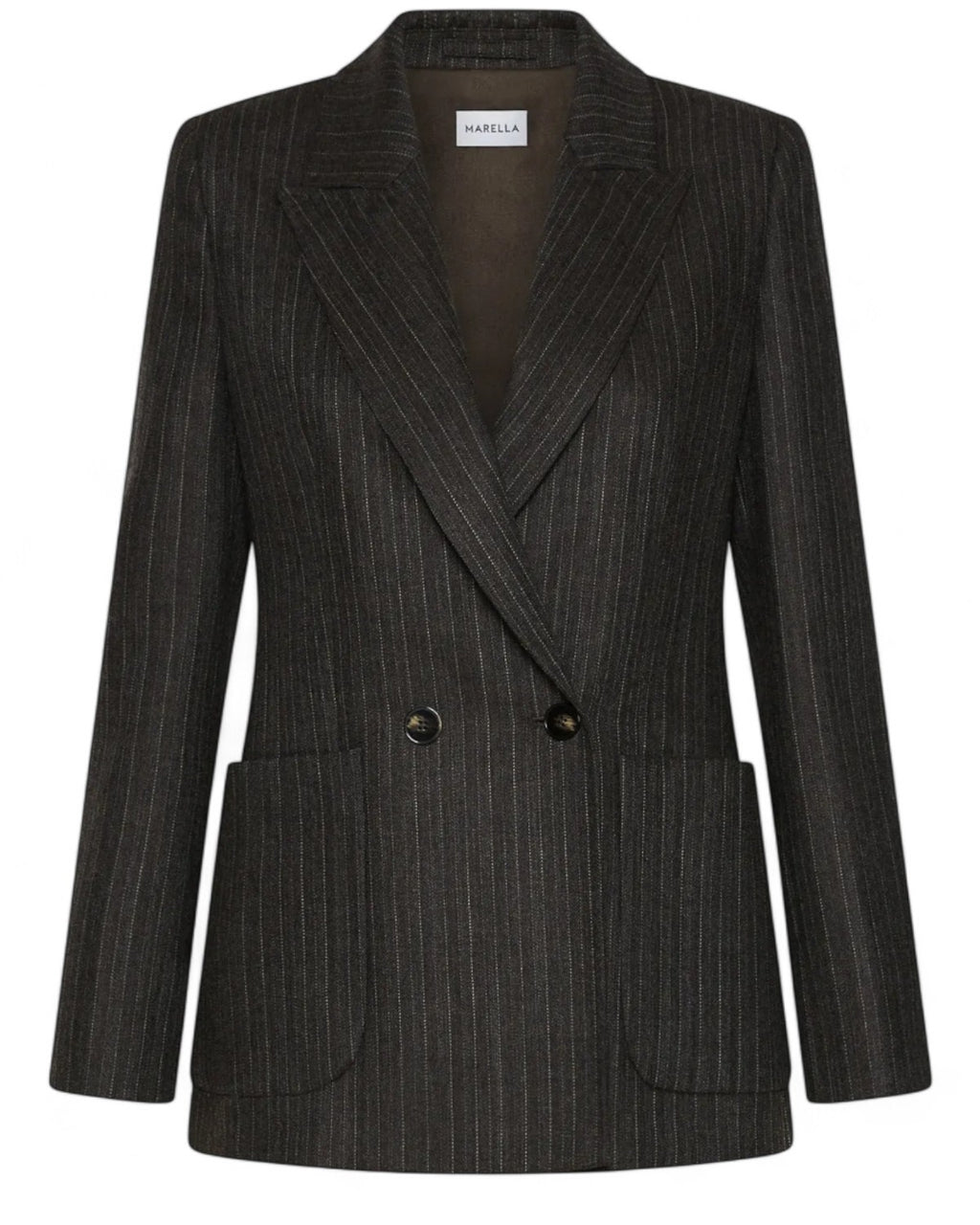 Blazer doppiopetto in pura lana vergine con rever classico-Marella-Giacche-Vittorio Citro Boutique