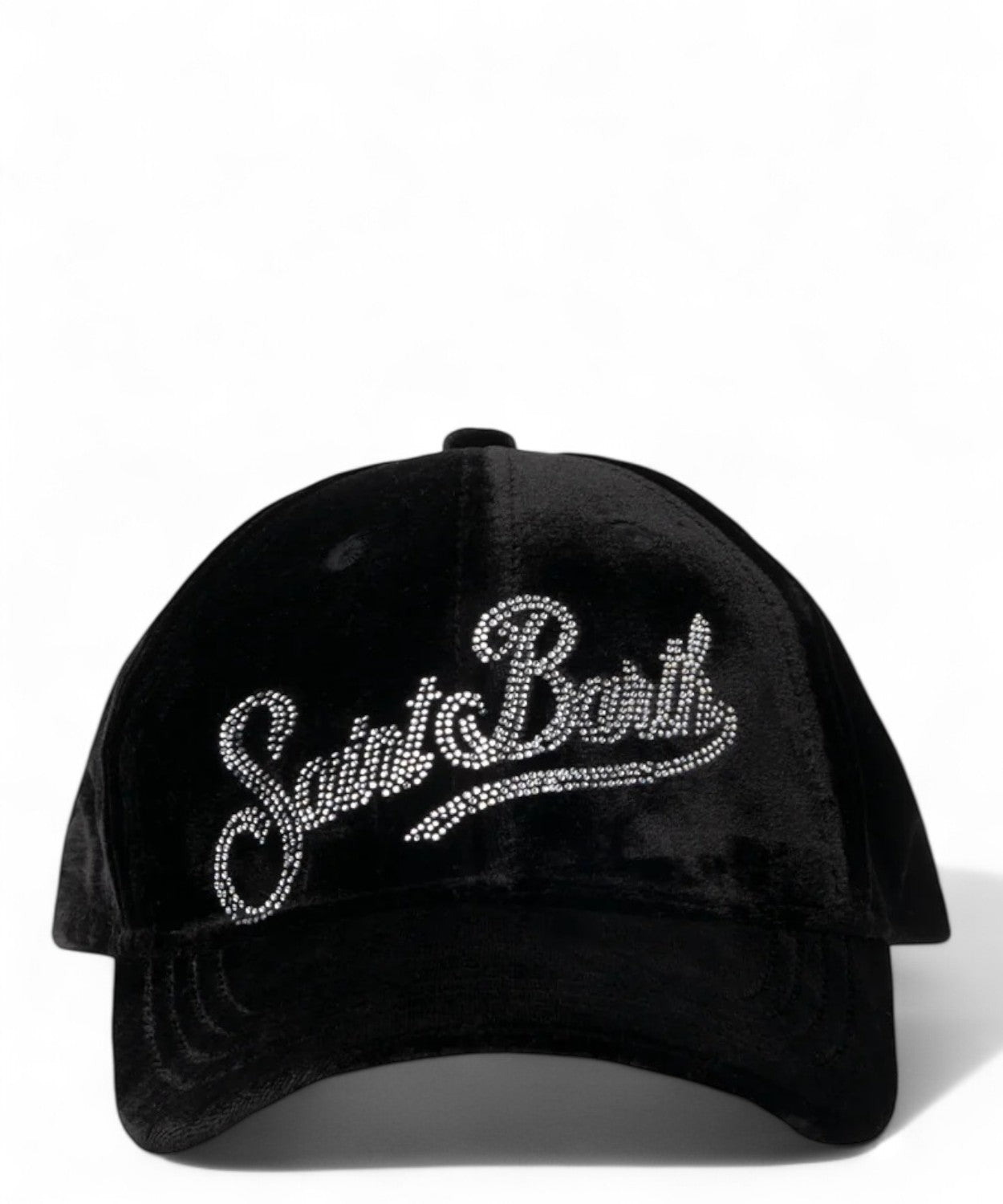 Cappellino in Velluto con Logo in Strass