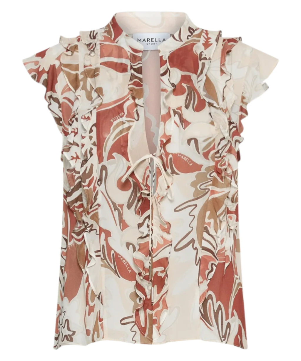 Marella UGOLA Georgette Top with Ruffles