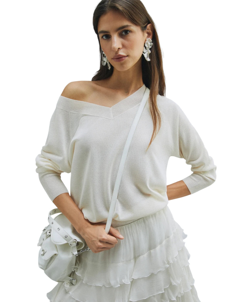 Marella TUBO Mixed Viscose V-neck Top