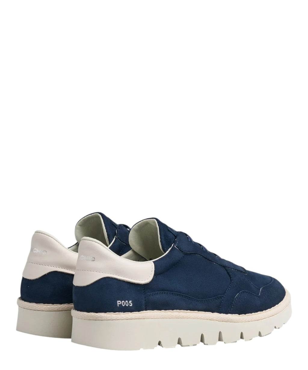 Men's Slip-On P005 Night Blue Suede Sneakers
