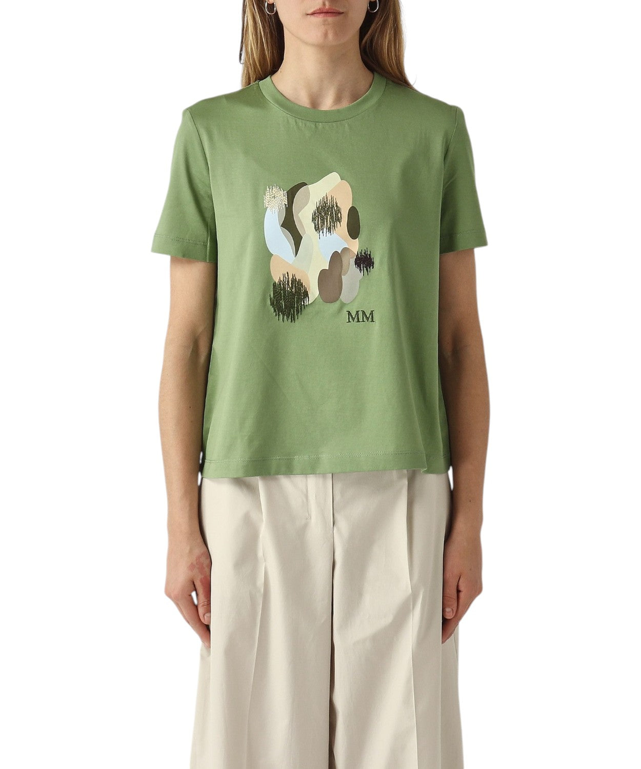 Women's licensed cotton T-shirt with print and logo