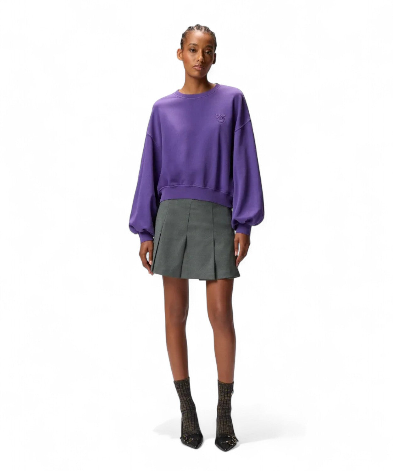 Minigonna a Pieghe in Misto Lana-Gonne-Pinko-Vittorio Citro Boutique