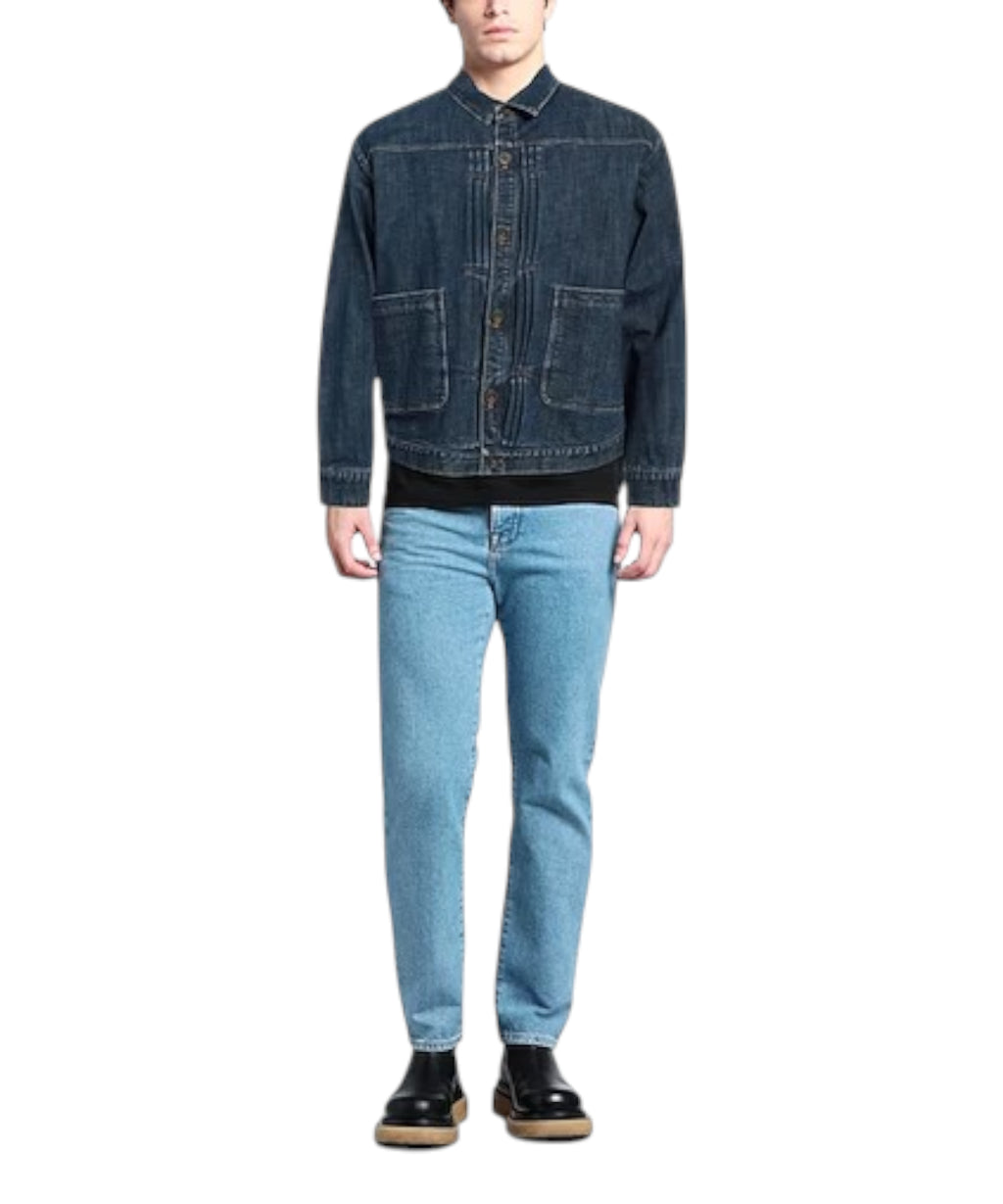 Lardini denim jacket with patch pockets