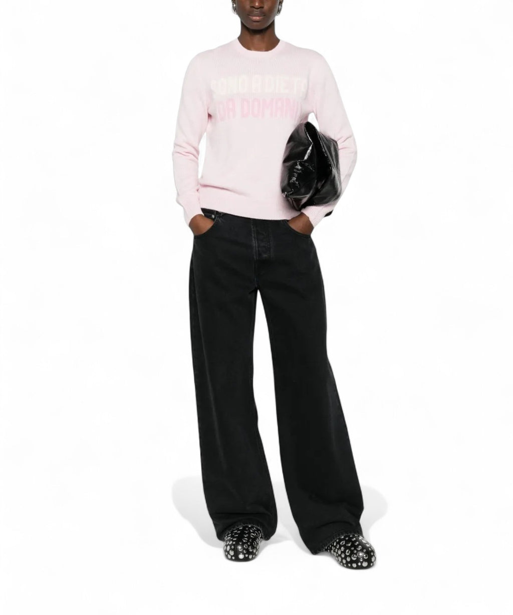 Maglione girocollo New Queen "Sono a dieta..."-Mc2 Saint Barth-Felpe-Vittorio Citro Boutique